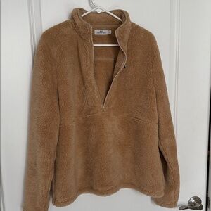 Vineyard Vines Tan Fleece quarter zip